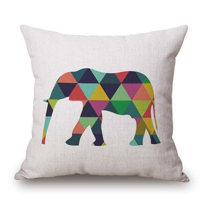 Geometric Animal Cushion Cover