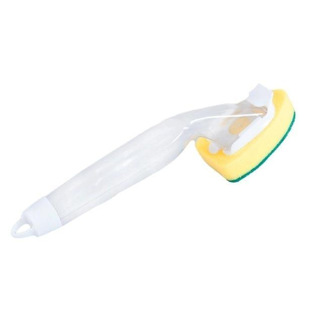 Dish Washing Tool Cleaning Brush Soap Dispenser Handle Refillable Bowls Cleaning Sponge Brush For Kitchen Organizer Accessories