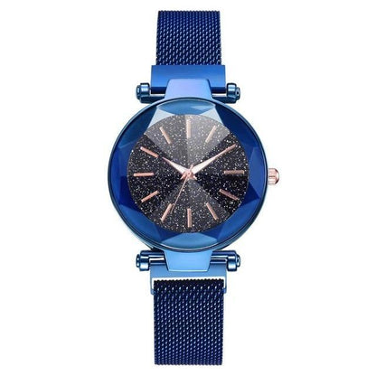 Luxury Starry Sky Stainless Steel Mesh Bracelet Watches For Women Crystal Analog Quartz Wristwatches Ladies Sports Dress Clock