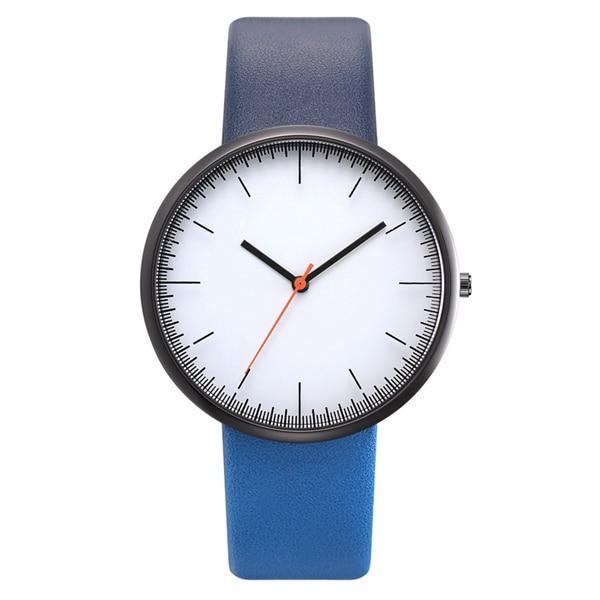 Women Watch Gray Contrast Leather Quartz Watch Women Men Watches Lovers Unisex Casual Ladies Wrist Watch Clock Relogio Feminino