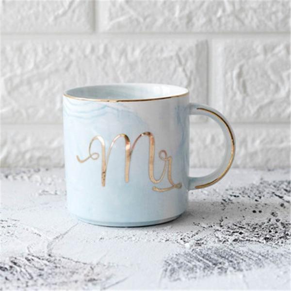 Mr & Mrs Marble Coffee Mugs