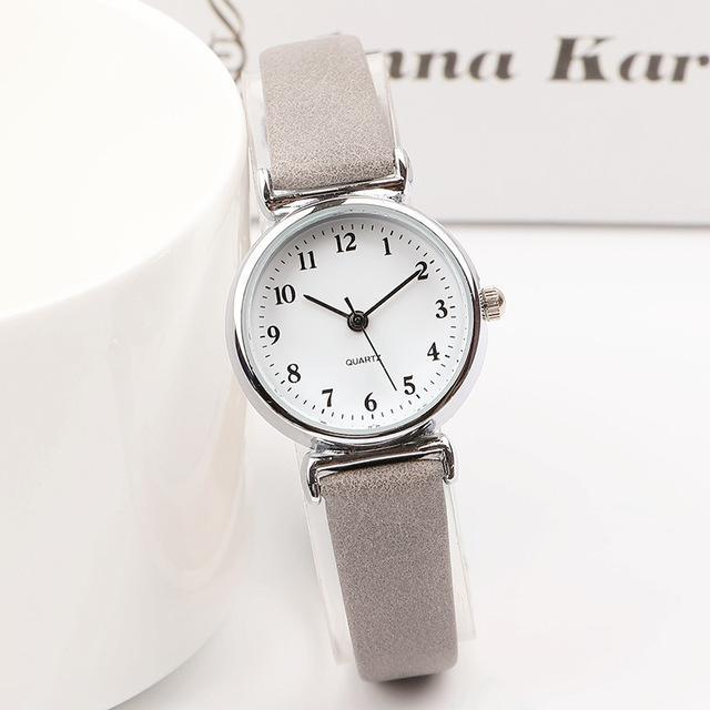 Exquisite small simple women dress watches retro leather female clock Top  brand women's fashion mini design wristwatches clock