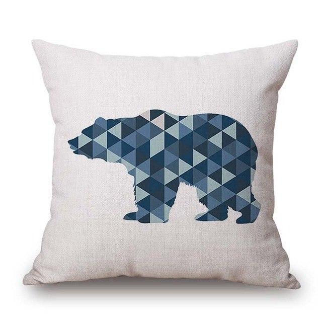 Geometric Animal Cushion Cover