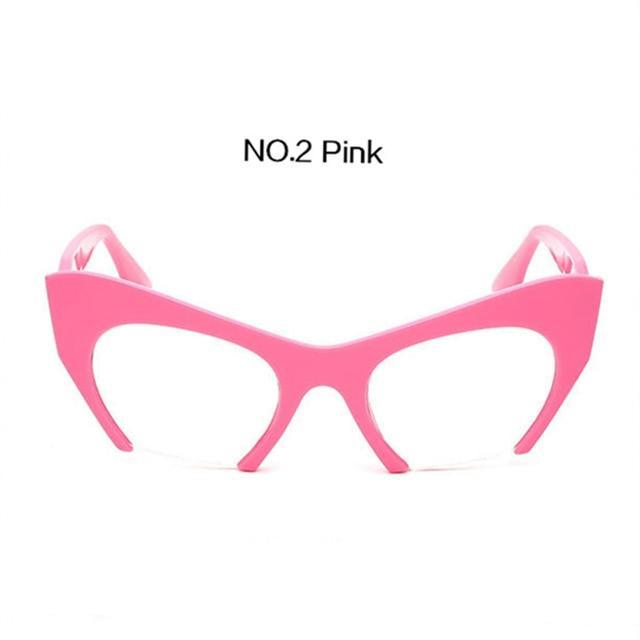 Retro Half frame Design Glasses Transparent Lens Women Cat Eye Eyewear Frames Female Fashion Brand Designer Glasses Frame