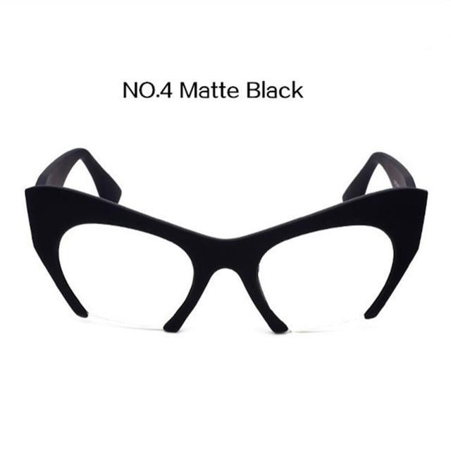 Retro Half frame Design Glasses Transparent Lens Women Cat Eye Eyewear Frames Female Fashion Brand Designer Glasses Frame