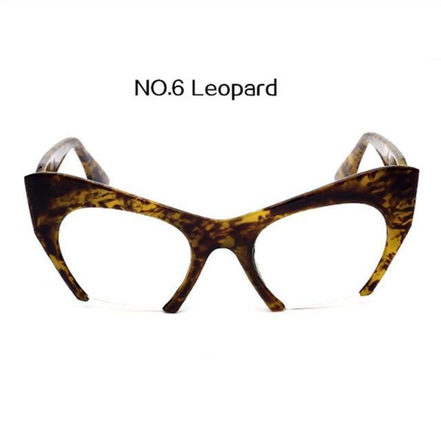 Retro Half frame Design Glasses Transparent Lens Women Cat Eye Eyewear Frames Female Fashion Brand Designer Glasses Frame