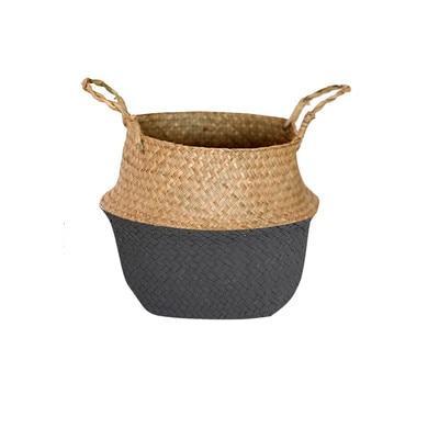 Grey & White Seagrass Basket