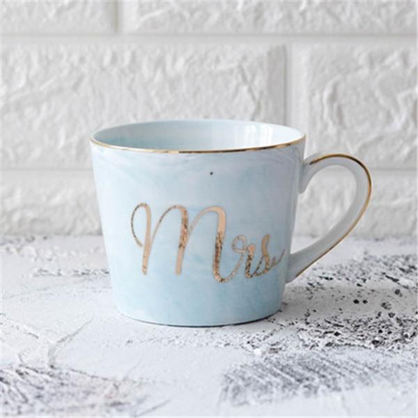 Mr & Mrs Marble Coffee Mugs