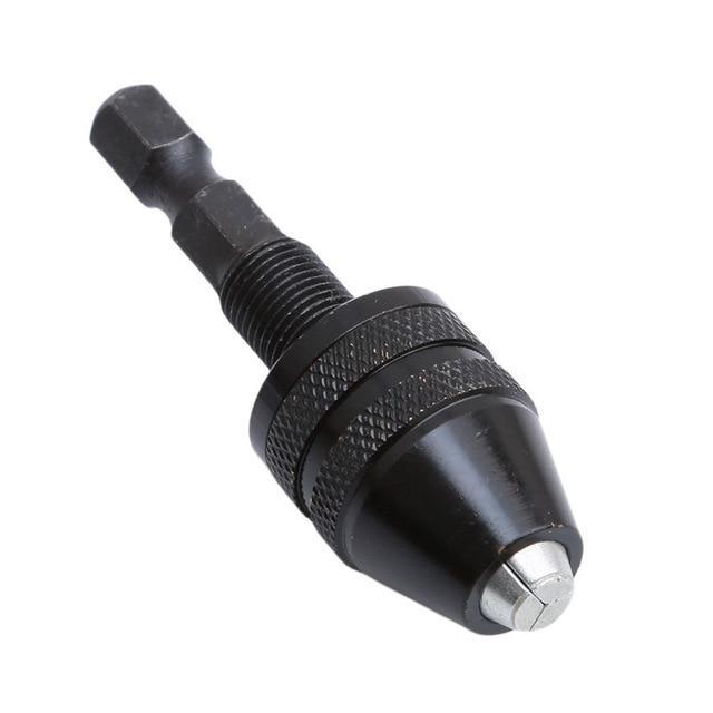 Icool Keyless Drill Chuck 0.3 3.6mm Conversion Tool 1/4" Hex Shank Quick Change Adapter Chuck for Electric Drill