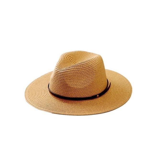 Women's Wide Brim Straw Panama Roll Up Hat