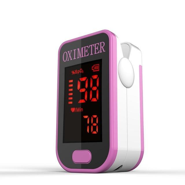 Household Health Monitors Oximeter CE Medical Heart Rate Monitor LED Fingertip Pulse Oximeter Finger Blood Oxygen Cool Black