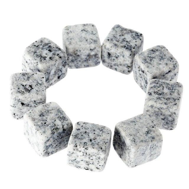 Granite Whiskey Cooling Stones (6 or 9pcs set)