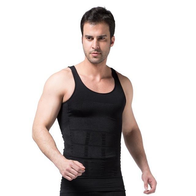 Mens Slimming Body Shaping Stretchy Shaper Corset Underwear Magic Vest