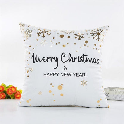 Gold Printed Pillow Cover