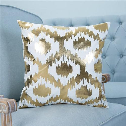 Gold Printed Pillow Cover