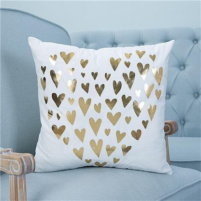 Gold Printed Pillow Cover