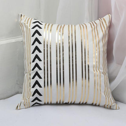 Gold Printed Pillow Cover