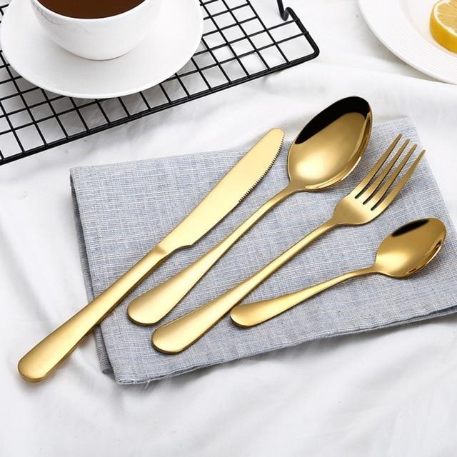 Luxe Stainless Steel Cutlery Set - 4PCS/Set