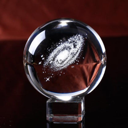 Laser Engraved Galaxy Crystal Ball