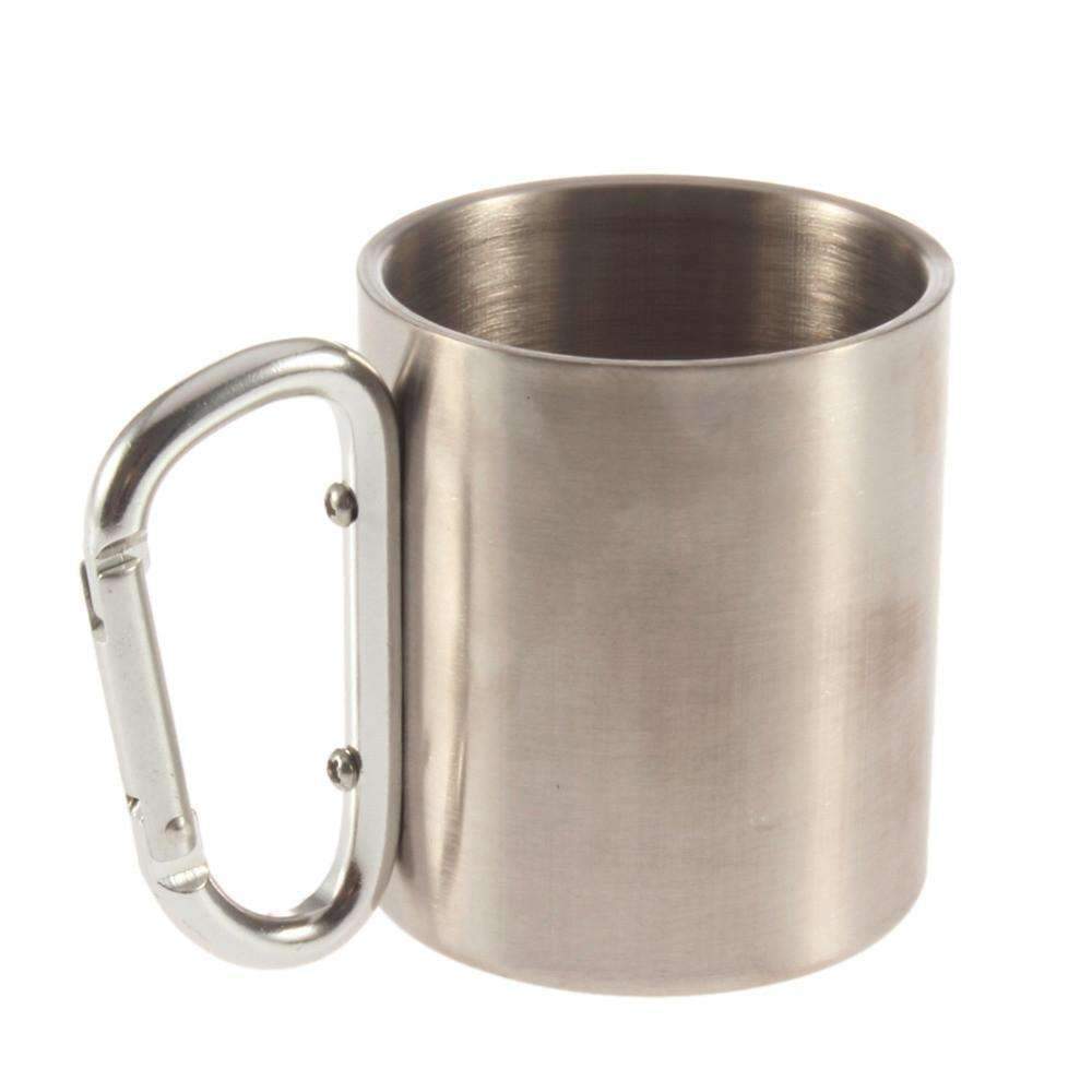 Carabiner Hook Double Wall - Stainless Travel Mug Cup Water