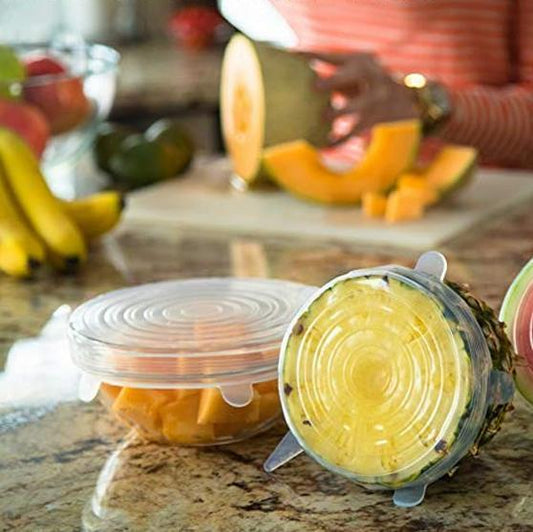 Air Tight Silicone Food Safety Lids (Set of 6)