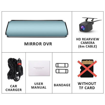 LCD Mirror w/ Front & Rear Camera