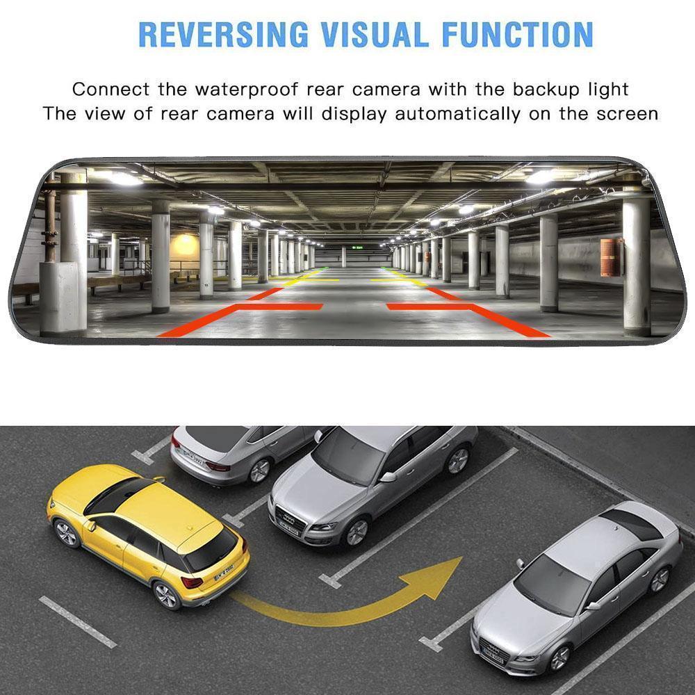 LCD Mirror w/ Front & Rear Camera