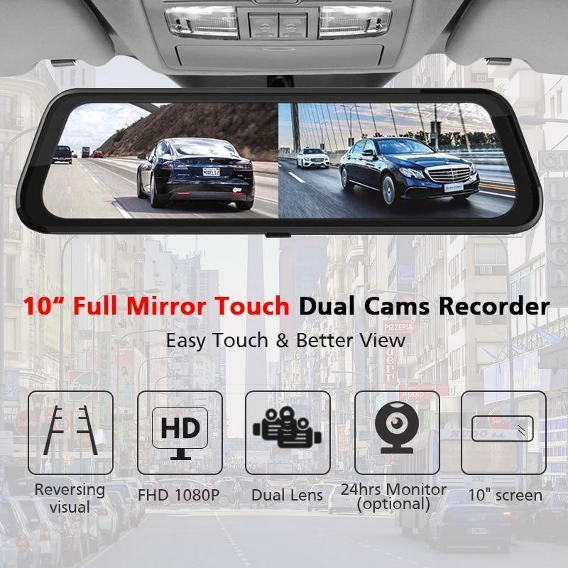 LCD Mirror w/ Front & Rear Camera