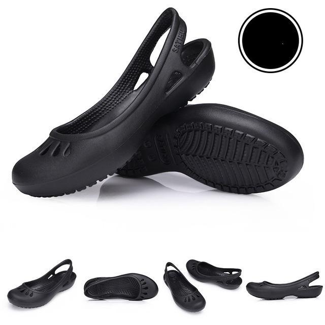 women Clogs Jelly Sandals Home Non-slip Hole Shoes