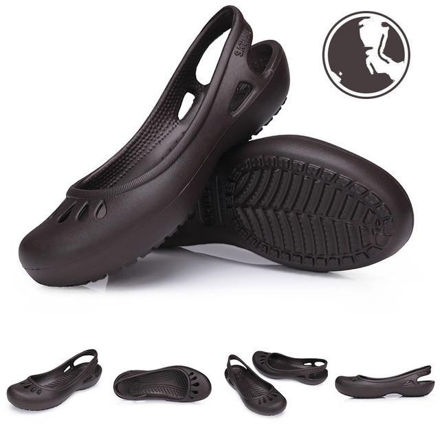women Clogs Jelly Sandals Home Non-slip Hole Shoes