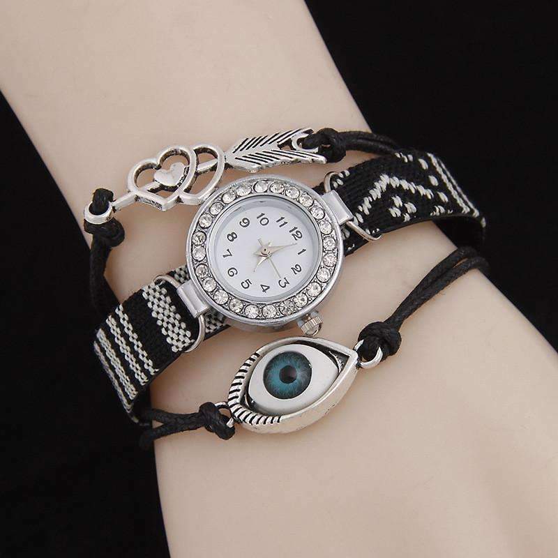 Heart Arrow Eye Vintage Quartz Bracelet Watch