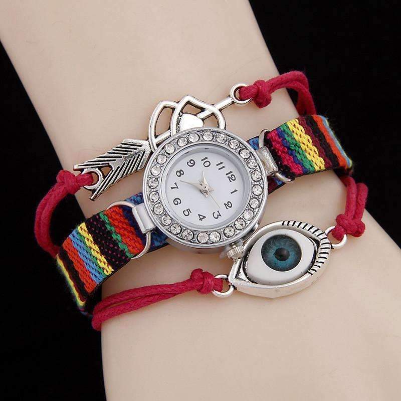 Heart Arrow Eye Vintage Quartz Bracelet Watch