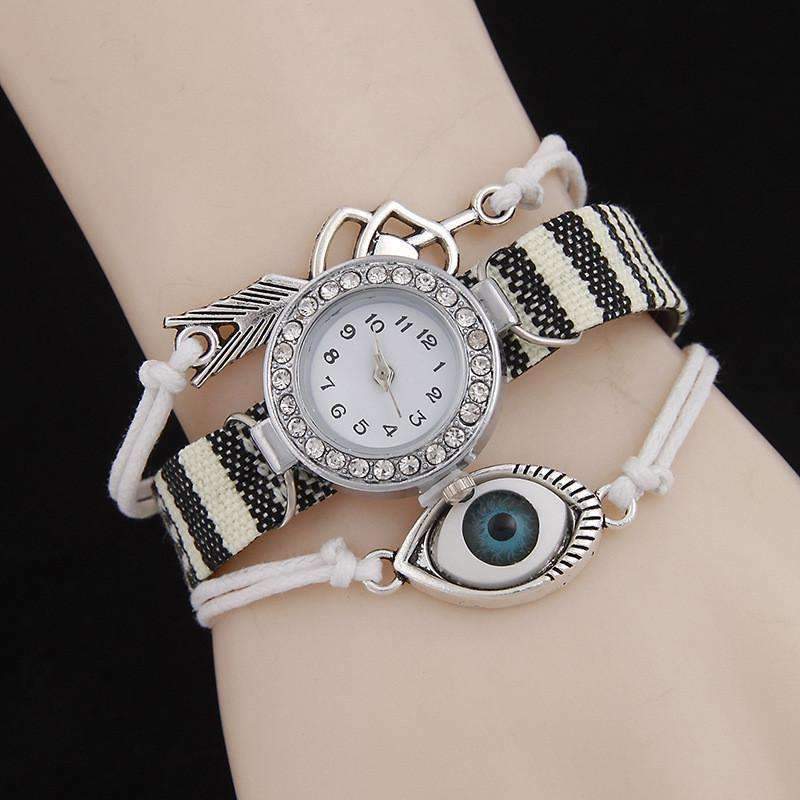 Heart Arrow Eye Vintage Quartz Bracelet Watch