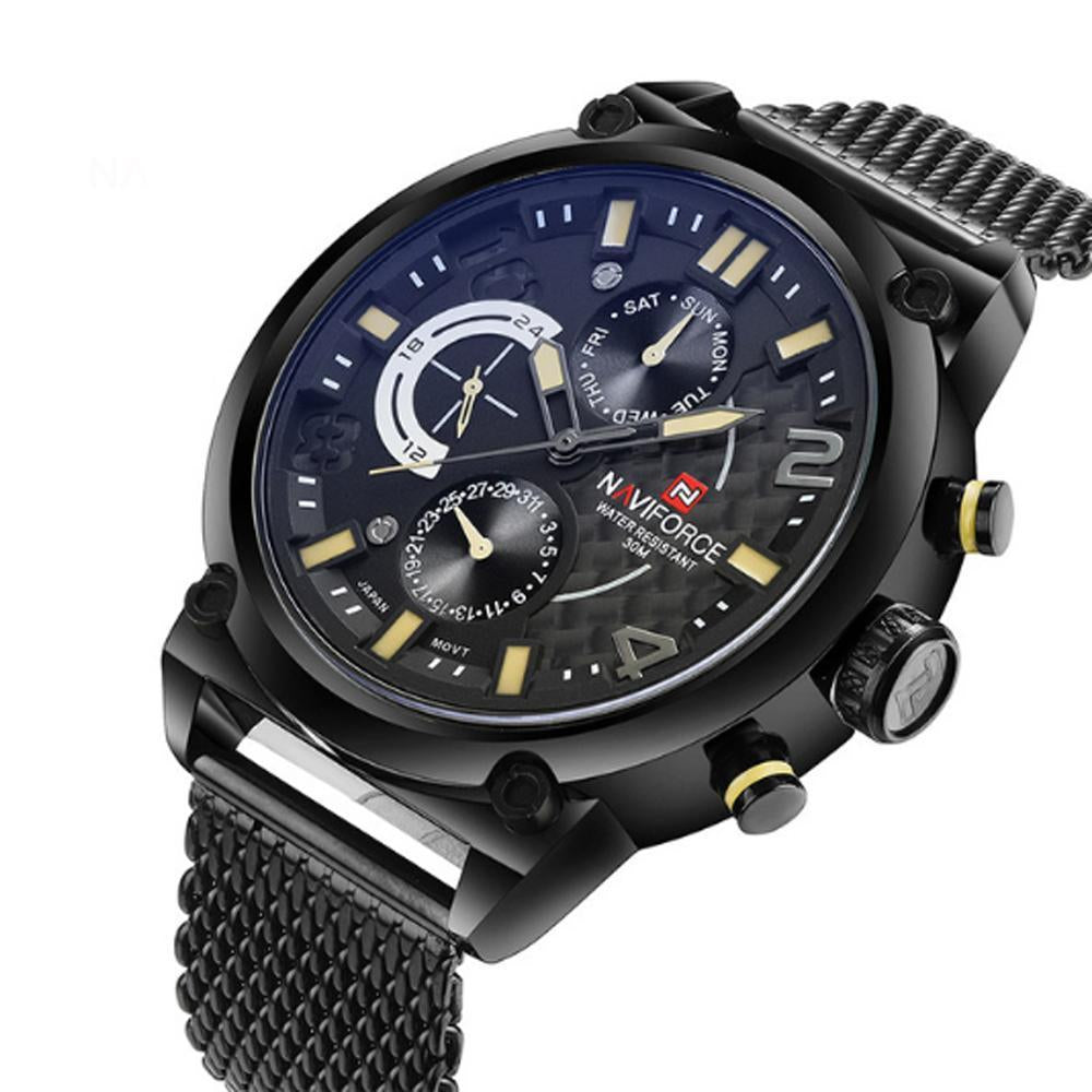 Men Sport Full Steel Wrist Watch - Entertaining your Time