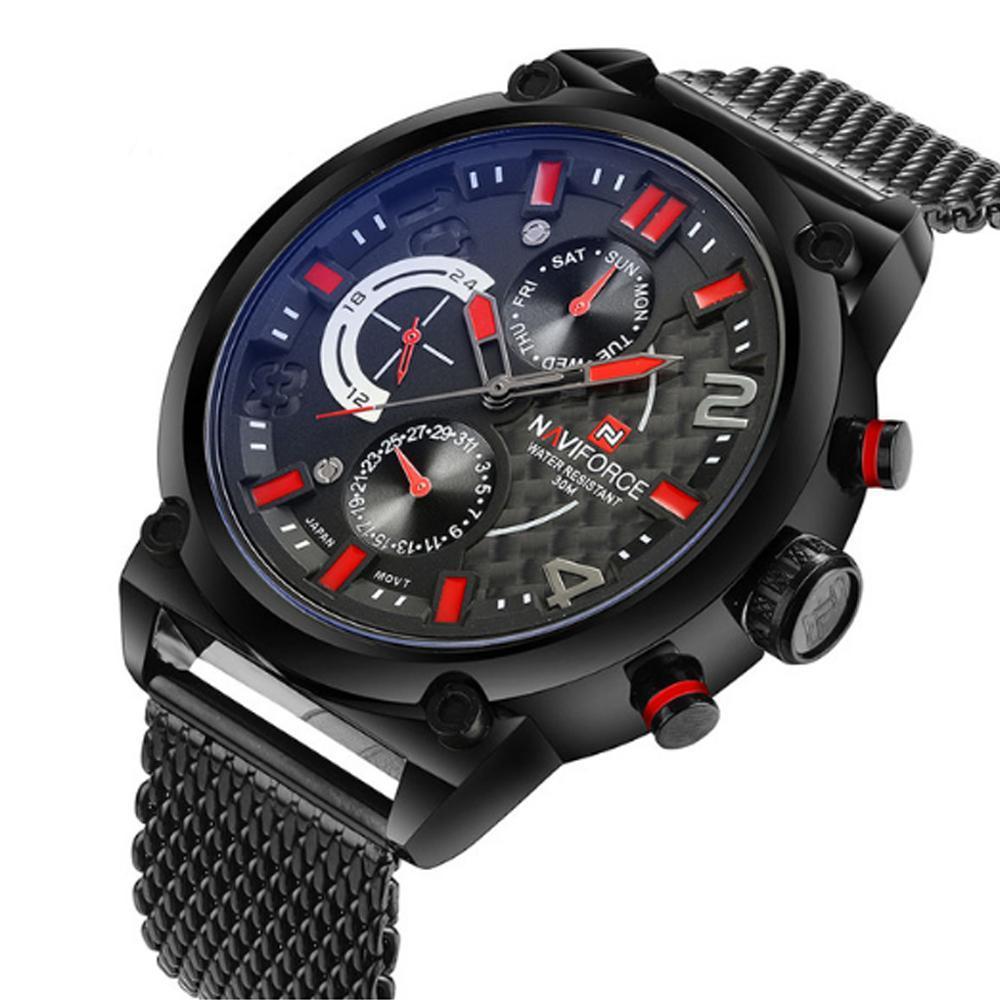 Men Sport Full Steel Wrist Watch - Entertaining your Time