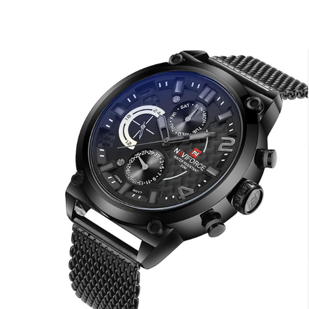 Men Sport Full Steel Wrist Watch - Entertaining your Time