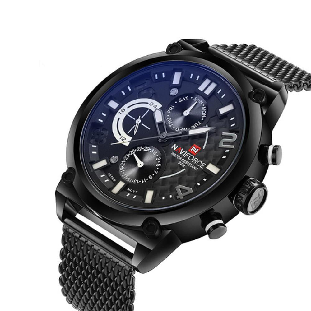 Men Sport Full Steel Wrist Watch - Entertaining your Time