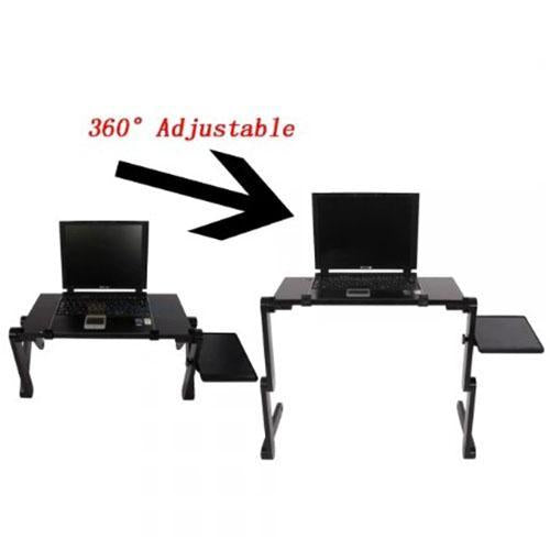 360° Adjustable Vented Foldable Laptop Notebook Desk Tray